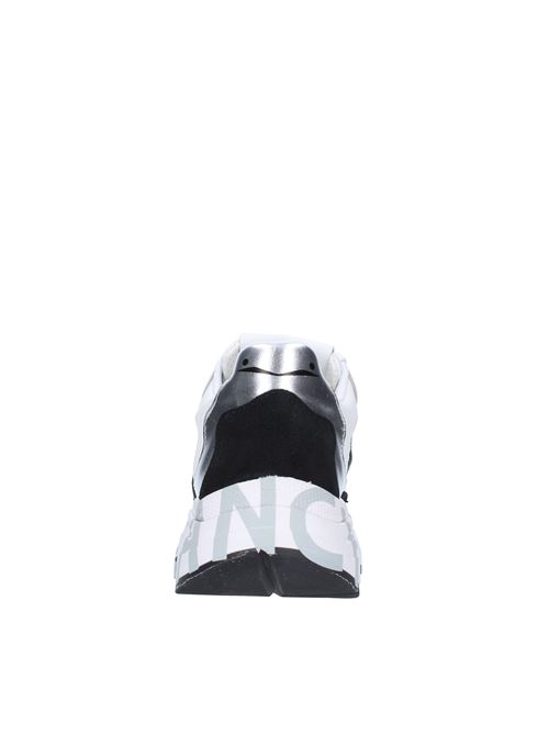 Suede leather and fabric sneakers VOILE BLANCHE | CLUB107WHITE/BLACK/SILVER